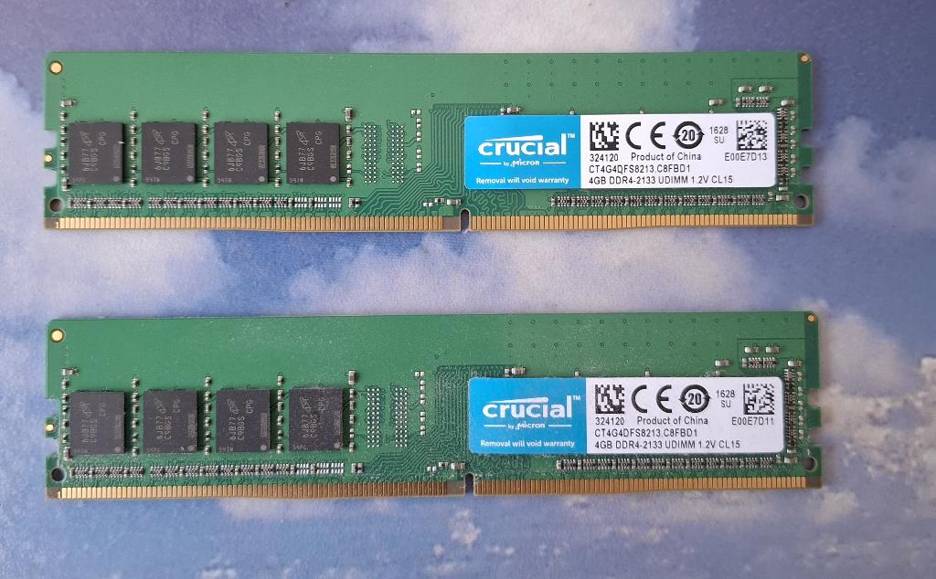 Werkgeheugen Crucial 8GB DDR4-2133 UDIMM, Computers en Software, RAM geheugen, Gebruikt, DDR4, 8 GB, Ophalen of Verzenden