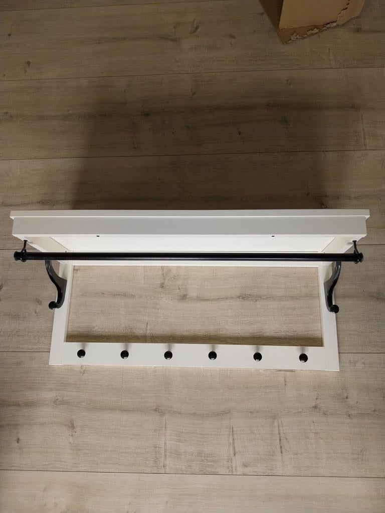 Ikea Hemnes kapstok met roede en opbergruimte, Wandkapstok, Ophalen of Verzenden, Zo goed als nieuw, Minder dan 100 cm