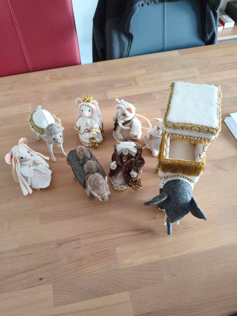 Van wol gevilte poppen muizen figuren, Verzamelen, Ophalen of Verzenden, Nieuw