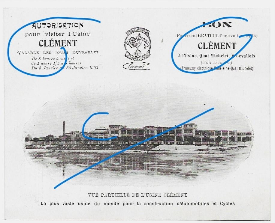 Clement fabriek bezoek auto 1903, Ophalen of Verzenden, Zo goed als nieuw, Overige merken