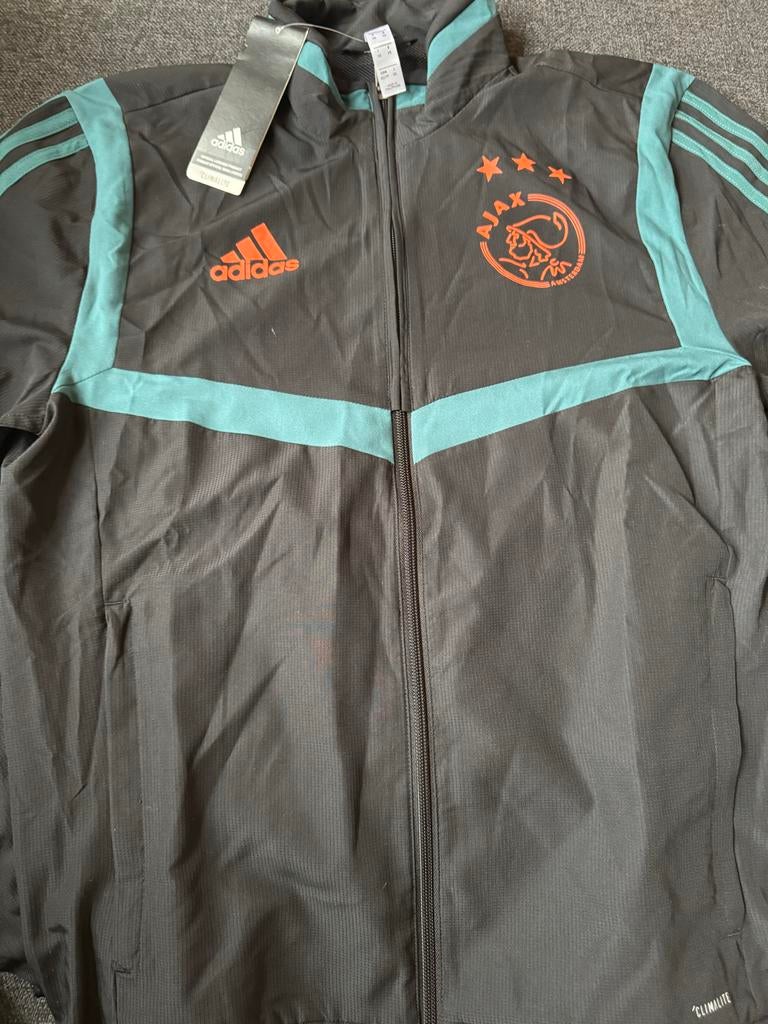 Adidas Ajax Trainingsjack Zwart Xs, Ophalen of Verzenden, Nieuw, Maat 46 (S) of kleiner, Zwart