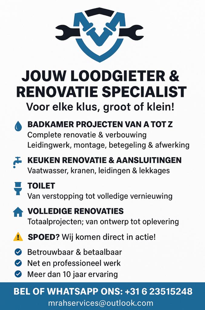 Loodgieter nodig?, 24-uursservice, Onderhoud