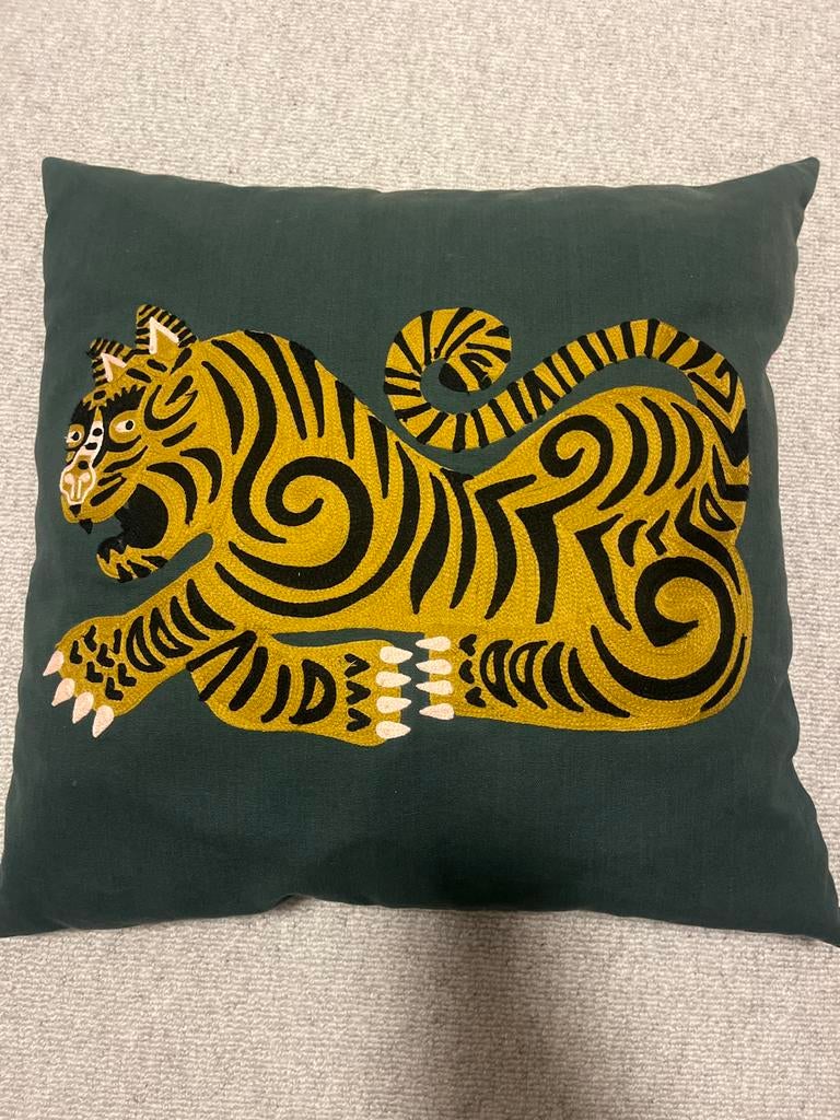 Sissy boy kussen, Huis en Inrichting, Woonaccessoires | Kussens, Ophalen of Verzenden, Zo goed als nieuw, Groen, Vierkant