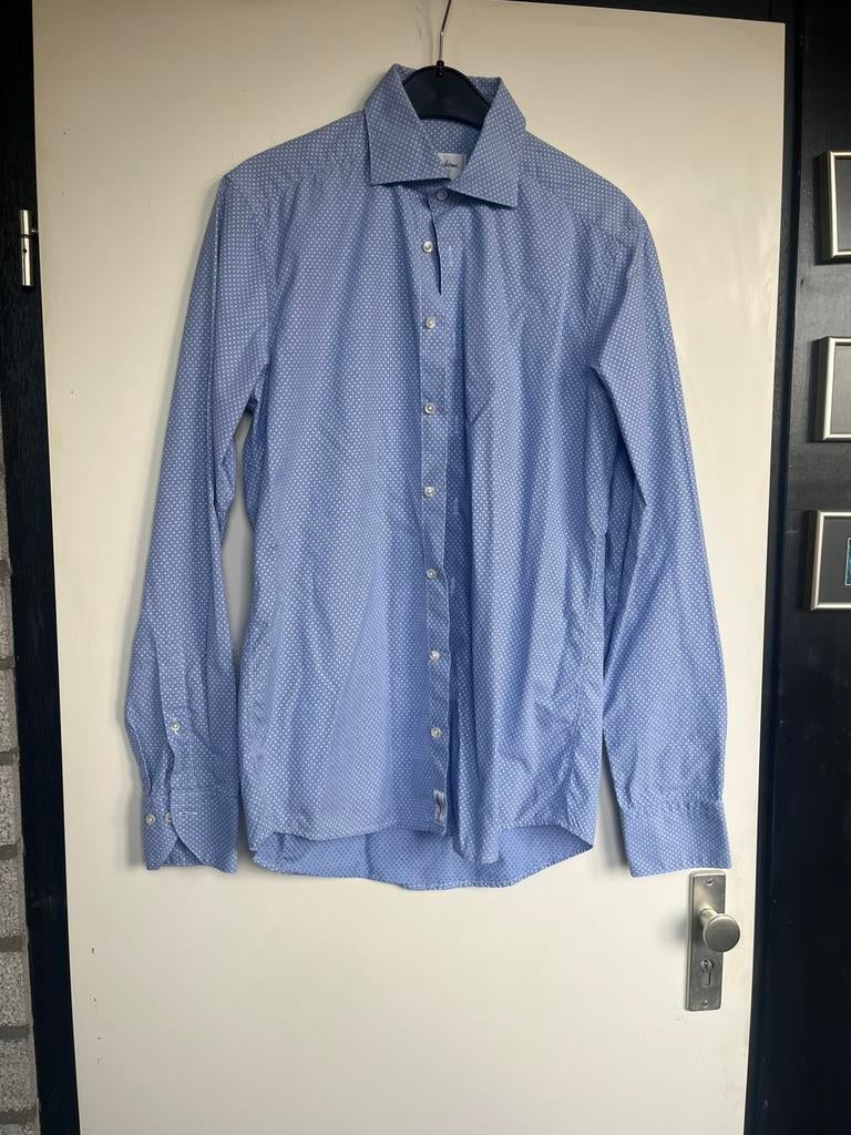 Stenströms heren overhemd, Ophalen of Verzenden, Zo goed als nieuw, Blauw, Halswijdte 39/40 (M)