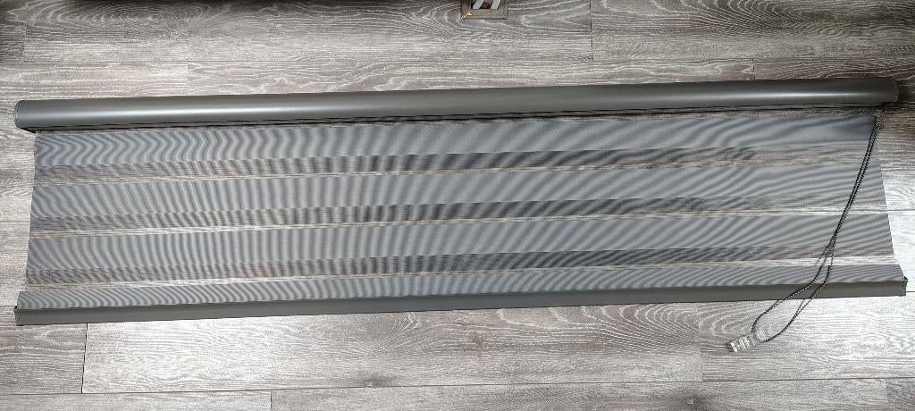 BeCe duo rolgordijn donker grijs 204 cm, Huis en Inrichting, Stoffering | Gordijnen en Lamellen, Ophalen, 200 cm of meer, Zo goed als nieuw