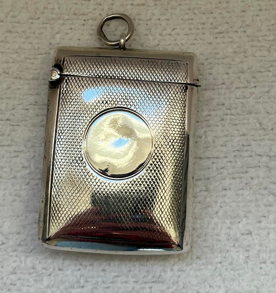 Sterling zilveren luciferdoosje/Vesta Case - Birmingham 1903, Antiek en Kunst, Antiek | Goud en Zilver, Ophalen of Verzenden, Zilver