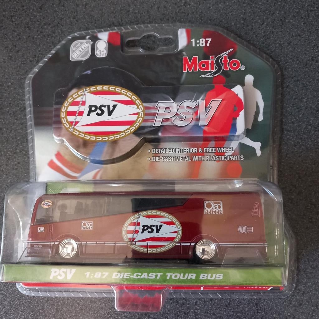 Maisto psv spelers bus 1:87, Ophalen of Verzenden, Nieuw, PSV, Overige typen
