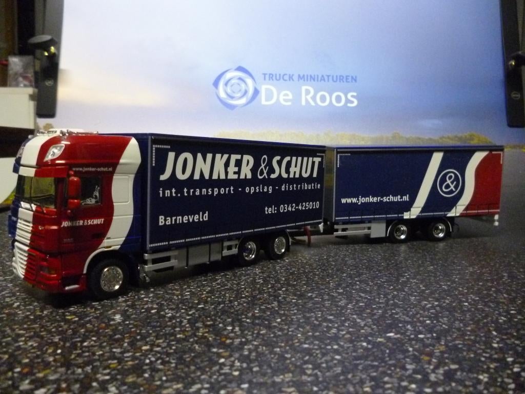 WSI DAF XF 105 Combi Jonker & Schut met certificaat, Hobby en Vrije tijd, Modelauto's | 1:50, Ophalen of Verzenden, Nieuw, Bus of Vrachtwagen