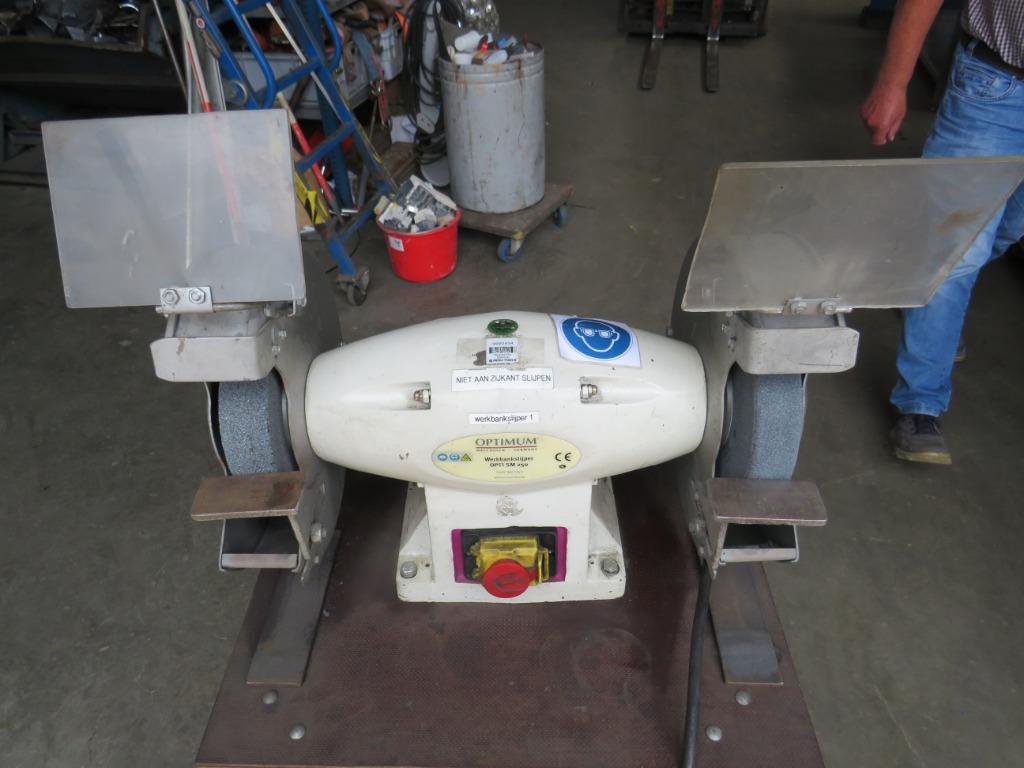 optimum werkbankslijper slijpmachine op tafel 1500 watt, Zandhaarweg, Ophalen of Verzenden, 1000 watt of meer, Werkbankslijpmachine