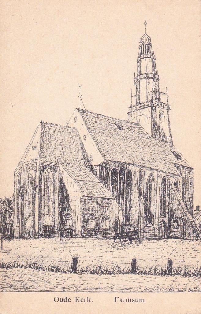 04288 Farmsum - Oude kerk, Verzamelen, Verzenden, 1920 tot 1940, Ongelopen, Groningen