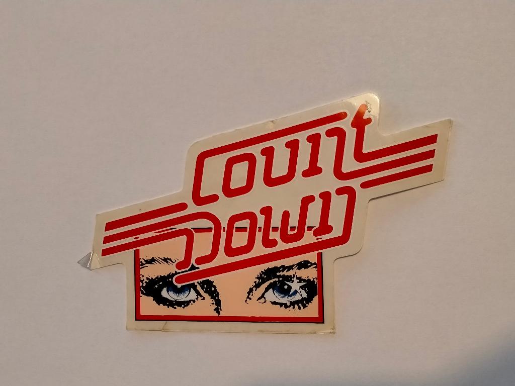 Radio Veronica Countdown vintage logo sticker zender, Ophalen of Verzenden, Gebruikt, Film, Tv of Omroep