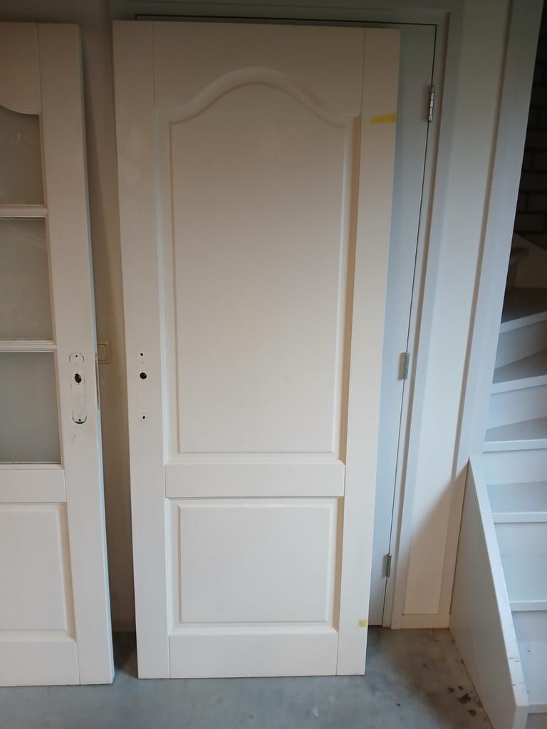 Witte houten binnendeur (stomp), Ophalen, Gebruikt, 80 tot 100 cm, Binnendeur