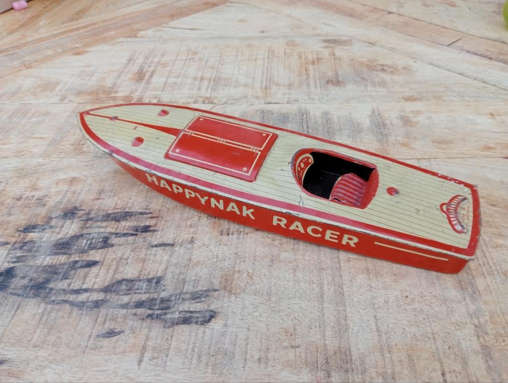 Happynak racer boot blikken speelgoed prewar, Antiek en Kunst, Antiek | Speelgoed, Ophalen of Verzenden