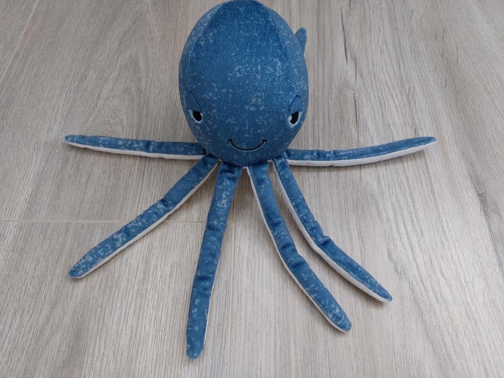 Knuffel jysk blauwe octopus L460, Kinderen en Baby's, Speelgoed | Knuffels en Pluche, Ophalen of Verzenden, Zo goed als nieuw