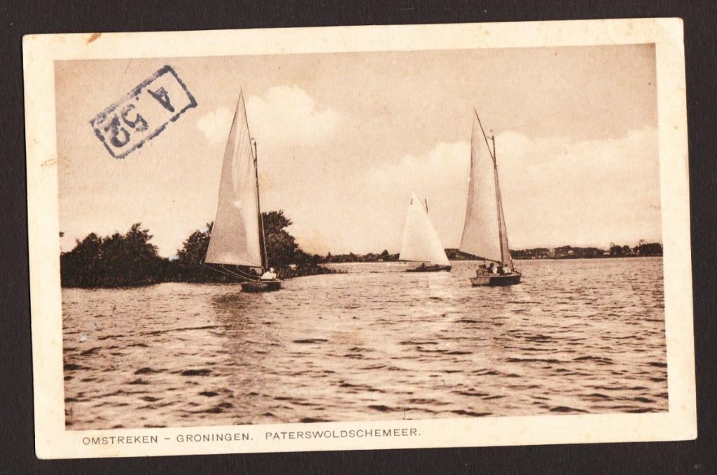 Omstreken Groningen - Paterswoldschemeer (gelopen in 1927), Verzenden, 1920 tot 1940, Gelopen, Groningen