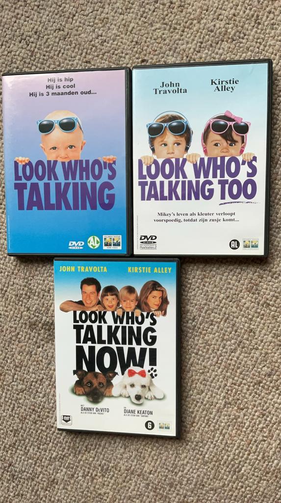 LOOK WHO’S TALKING 1 - 2 - 3., Alle leeftijden, Ophalen of Verzenden, Zo goed als nieuw, Romantische komedie