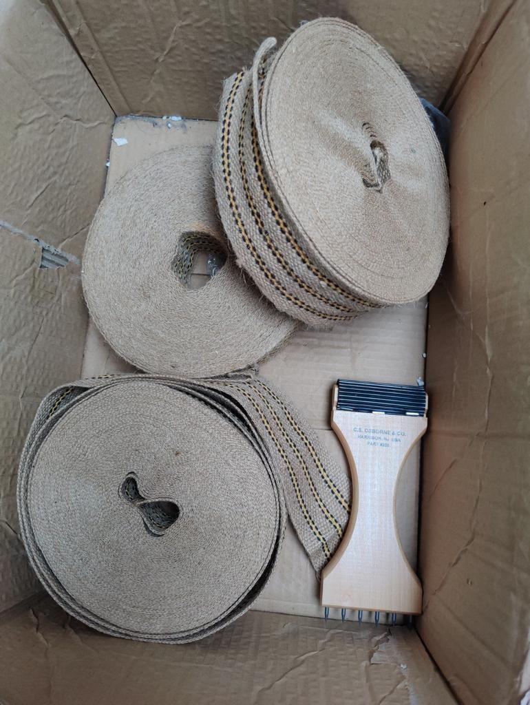 Jute singelband 3 rollen van 25m x 7cm, Ophalen of Verzenden, Nieuw