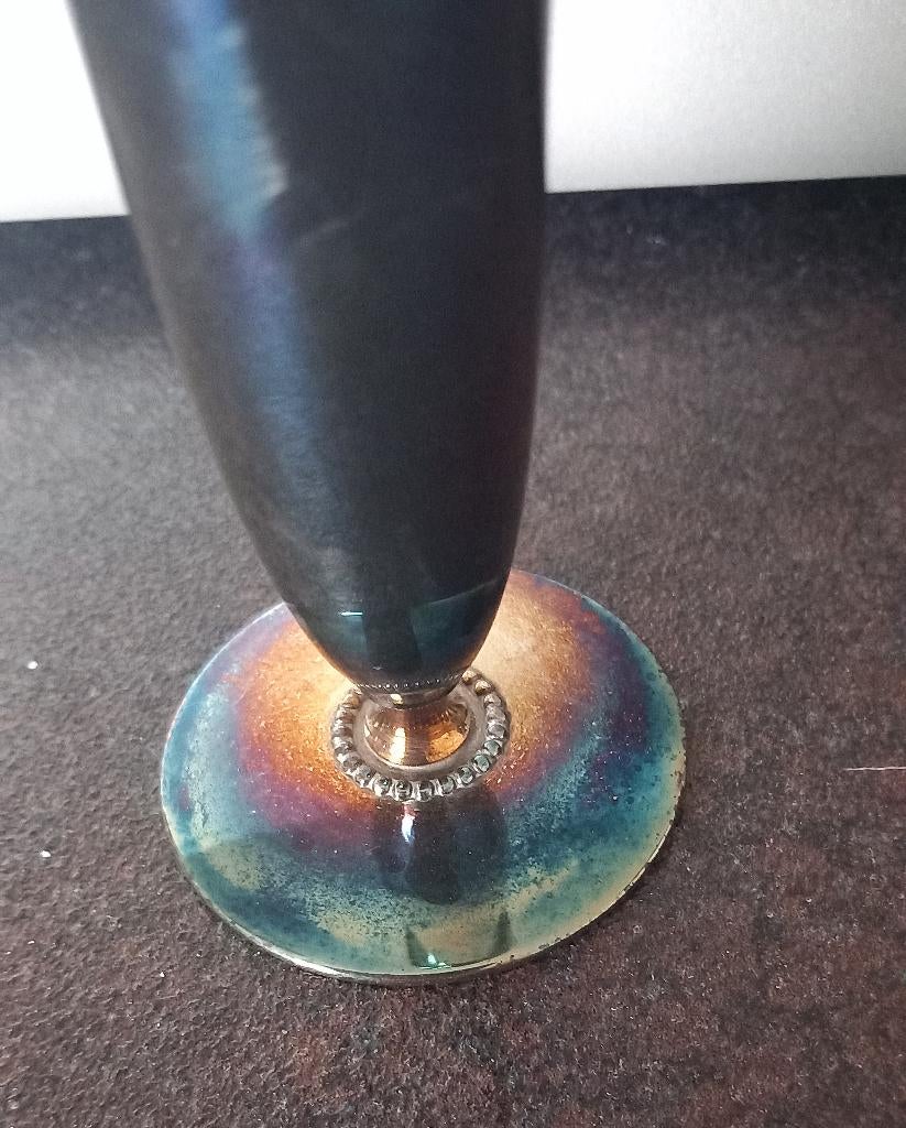 antiek verzilverd vaasje, Ophalen, Zilver