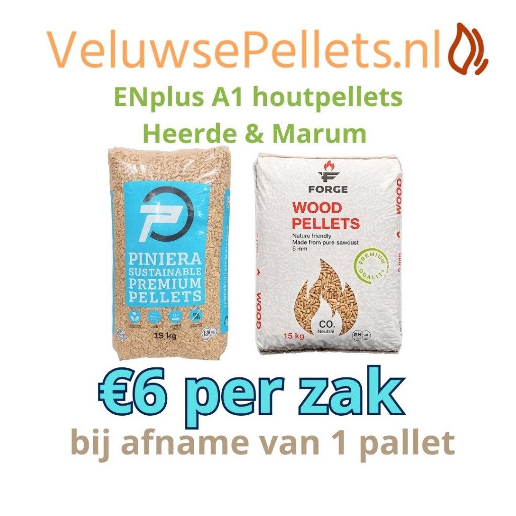 FORGE en Piniera houtpellets €6 per zak van 15KG, Minder dan 3 m³, Verzenden