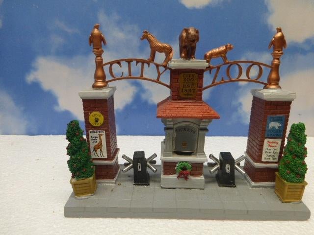 lemax City zoo entrance dierentuin entree kerstdorp tafereel, Diversen, Kerst, Ophalen of Verzenden, Zo goed als nieuw