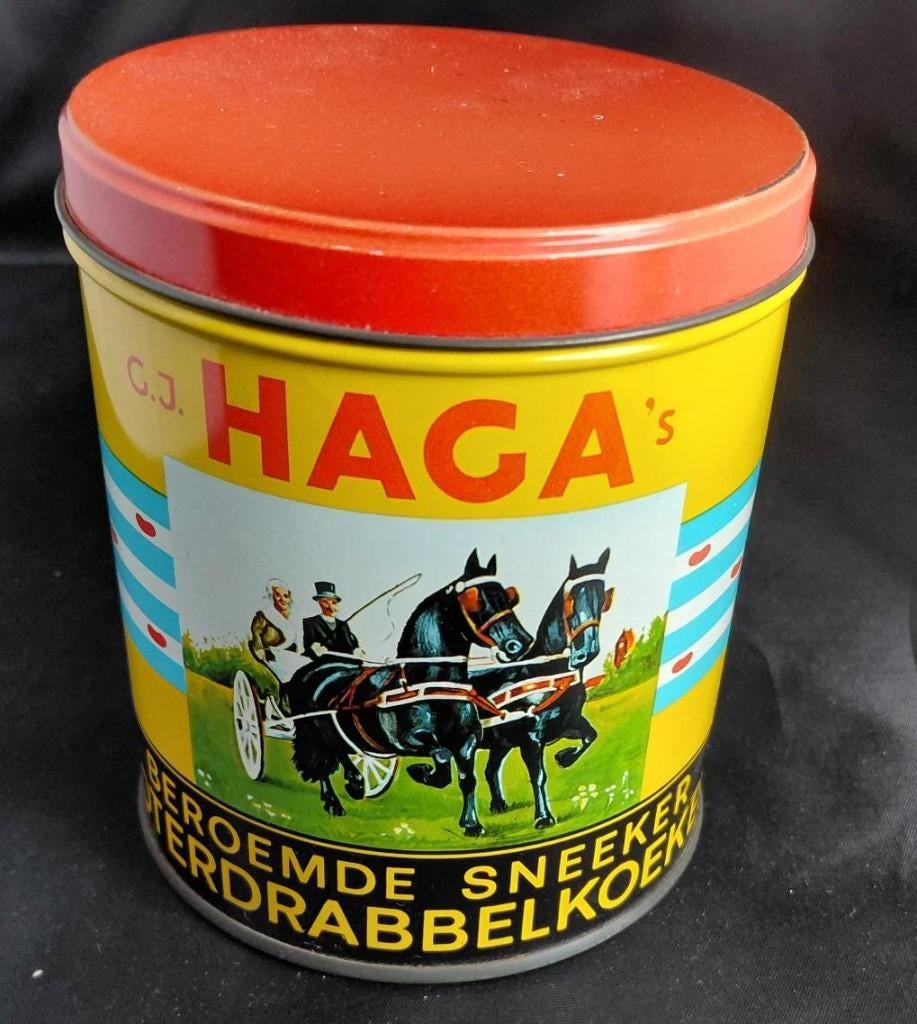 Blik Haga's Sneeker Boterdrabbelkoeken., Verzamelen, Ophalen of Verzenden, Gebruikt, Overige