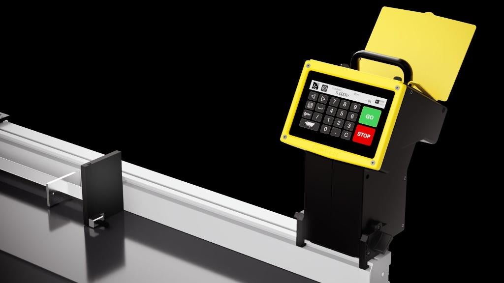Tigerstop SawGear Touch max 6m lengteaanslag automatisch, Doe-het-zelf en Verbouw, Gereedschap | Zaagmachines, Ophalen, Tigerstop SawGear Touch