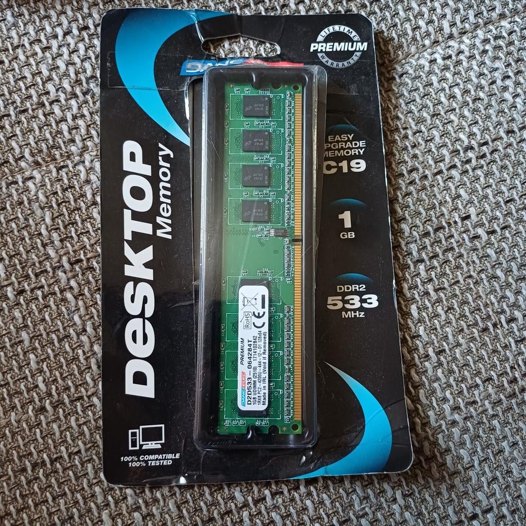DDR2 Desktop Geheugen 1GB 533MHz, Computers en Software, RAM geheugen, Ophalen of Verzenden, DDR2, Desktop