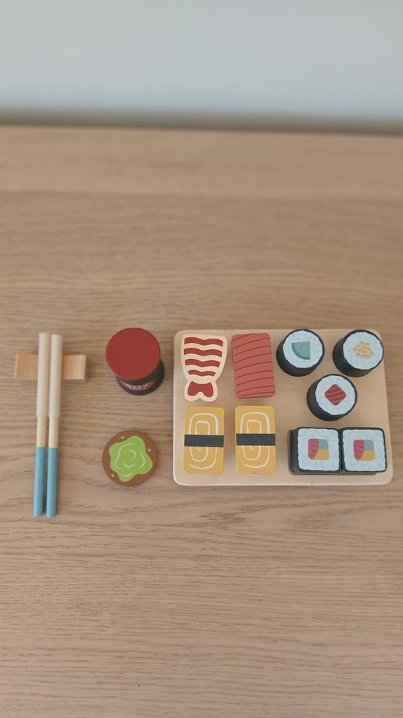 Houten sushi setje compleet - Speelgoed, Ophalen of Verzenden, Zo goed als nieuw, Overige typen