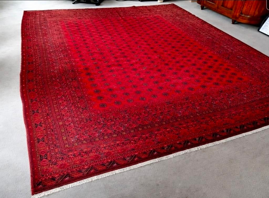 Handgeknoopt Afghaans tapijt - 270x370cm, Huis en Inrichting, Gebruikt, 200 cm of meer, Ophalen of Verzenden, 200 cm of meer