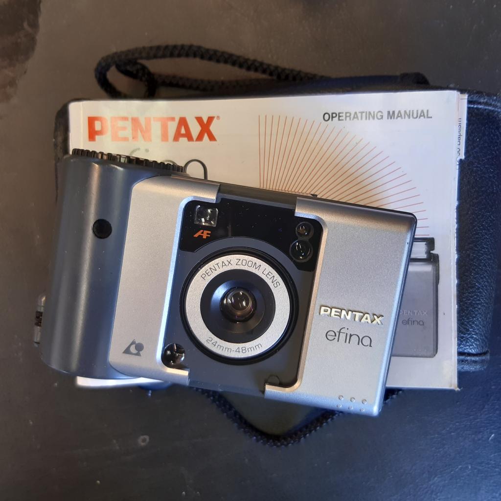 pentax efina, Audio, Tv en Foto, Fotocamera's Analoog, Ophalen of Verzenden, Gebruikt, Compact, Pentax