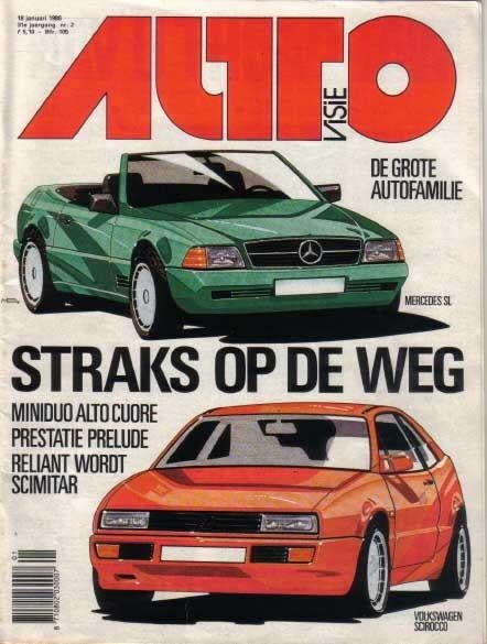 Autovisie 2 1986 : Scimitar SS1 - Honda Prelude - Toyota, Ophalen of Verzenden, Gelezen, Algemeen
