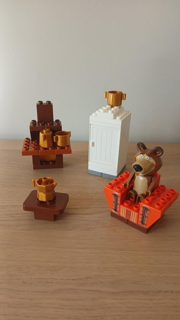 Duplo Masha en de Beer set - Compleet en netjes!, Ophalen of Verzenden, Zo goed als nieuw, Complete set, Duplo