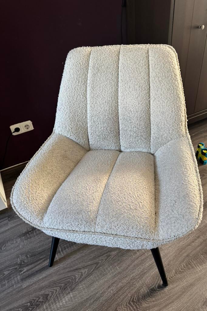 Fauteuil Kave Home wit, Ophalen, Gebruikt, 75 tot 100 cm, Stof