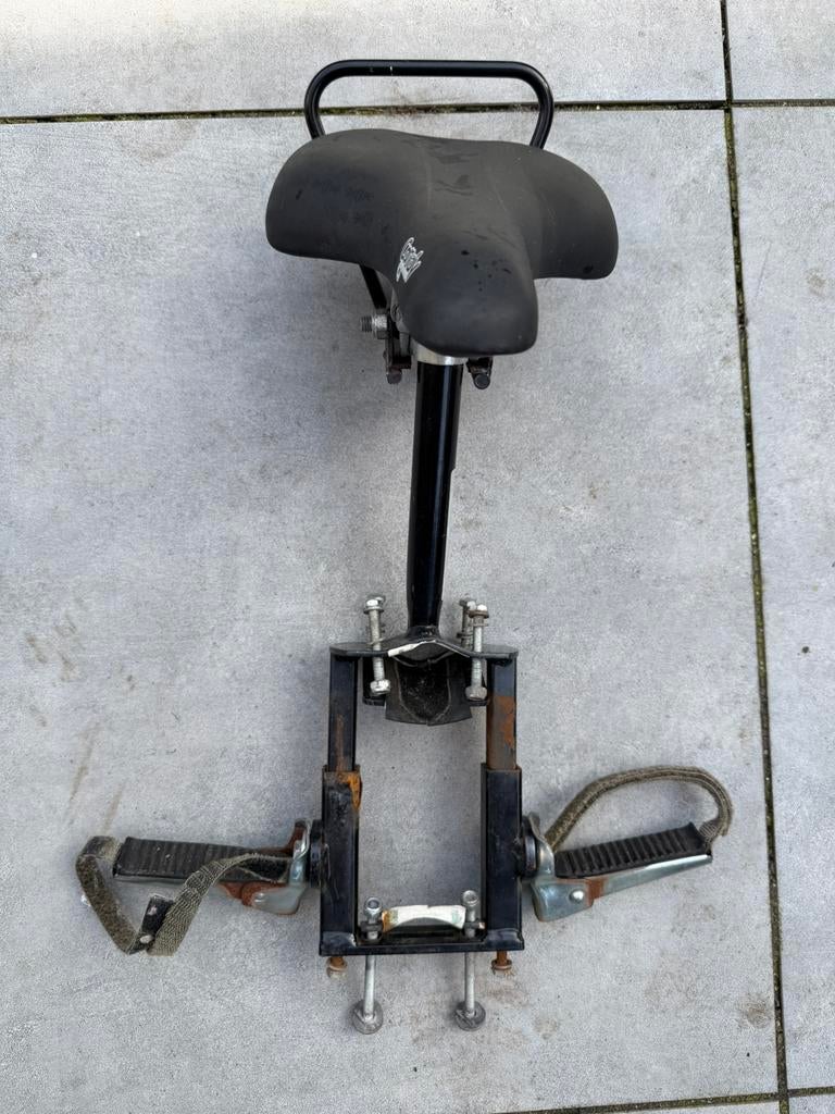 Kinderzitje kinderzadel kinderstoel voor op de fietsstang, Voorzitje, Ophalen of Verzenden, 9 t/m 36 kg, Gebruikt