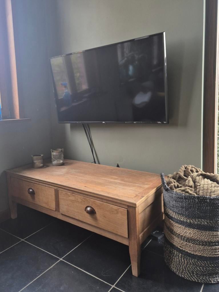 Antiek eiken tvkast, Huis en Inrichting, Kasten | Televisiemeubels, Ophalen, Gebruikt, 25 tot 50 cm, Minder dan 100 cm