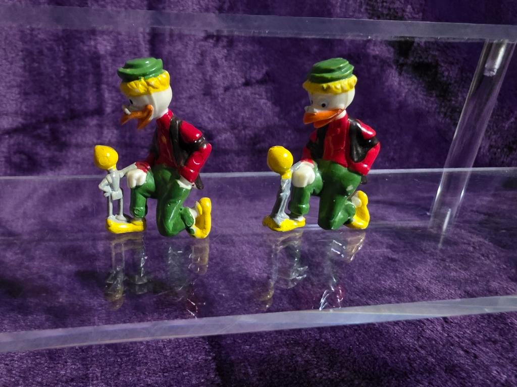 2 Figuren Daniel Düsentrieb variant Kinder Surprise, Verzamelen, Verrassingseieren, Ophalen of Verzenden, Zo goed als nieuw, Hardplasticfiguren