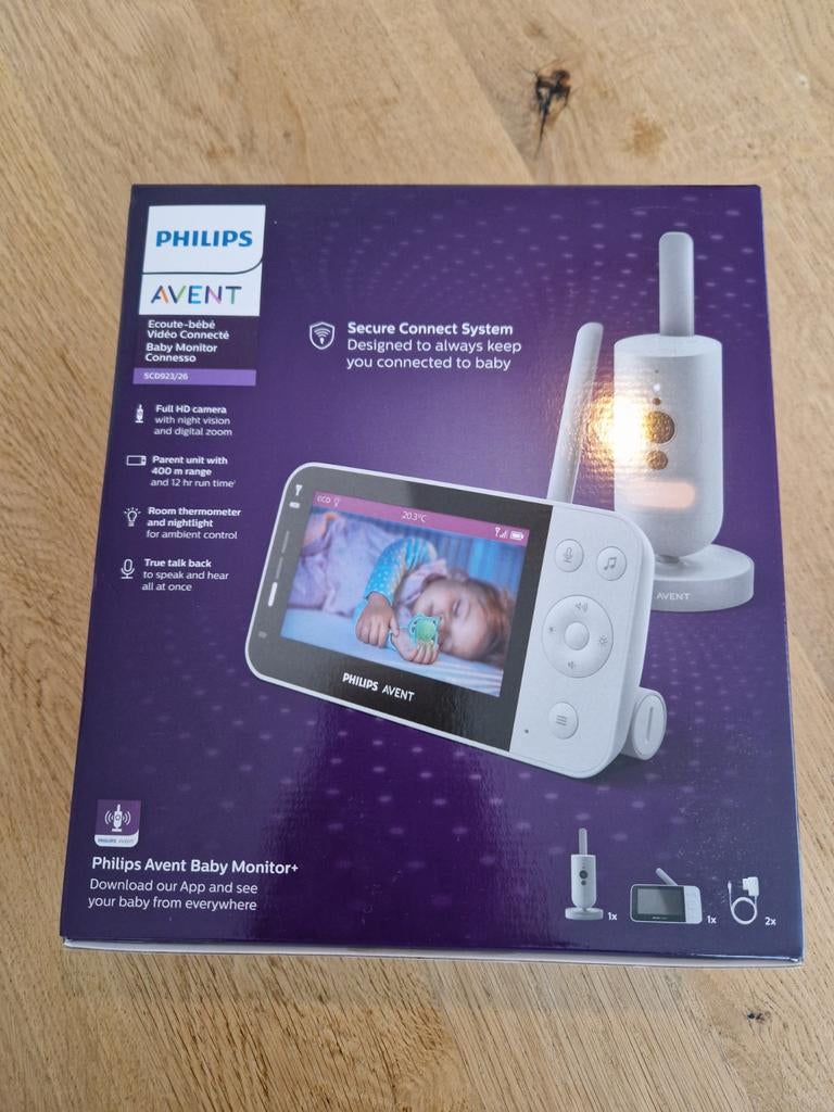 Philips Avent Connected Babyfoon, Ophalen, 250 meter of meer, Camera