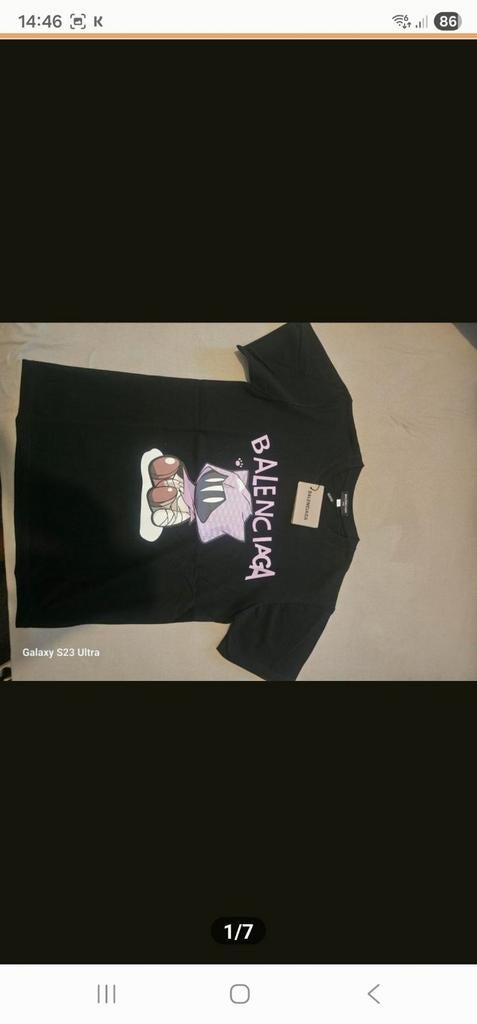 Balenciaga T-shirt Zwart Maat M, Kleding | Dames, T-shirts, Ophalen of Verzenden, Nieuw, Zwart