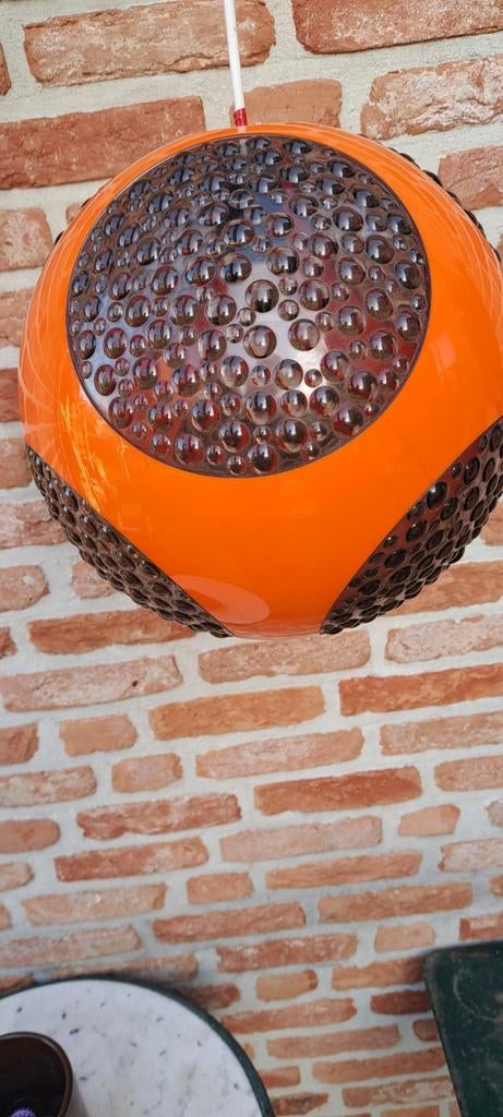 Seventies space age bug eye UFO Massive retro hanglamp, Ophalen of Verzenden, Gebruikt, Minder dan 50 cm