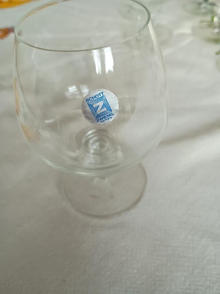 Cognac glazen 6 stuks Schott Zwiesel, Ophalen of Verzenden, Zo goed als nieuw, Overige typen