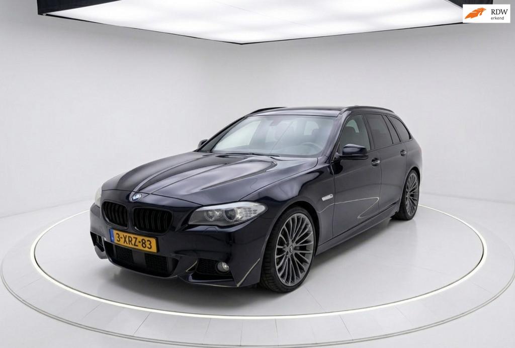 BMW 5-serie Touring 535d High Ex PANO HUD M PAKKET 360 CAMER, Auto's, Automaat, Euro 5, Achterwielaandrijving, Gebruikt