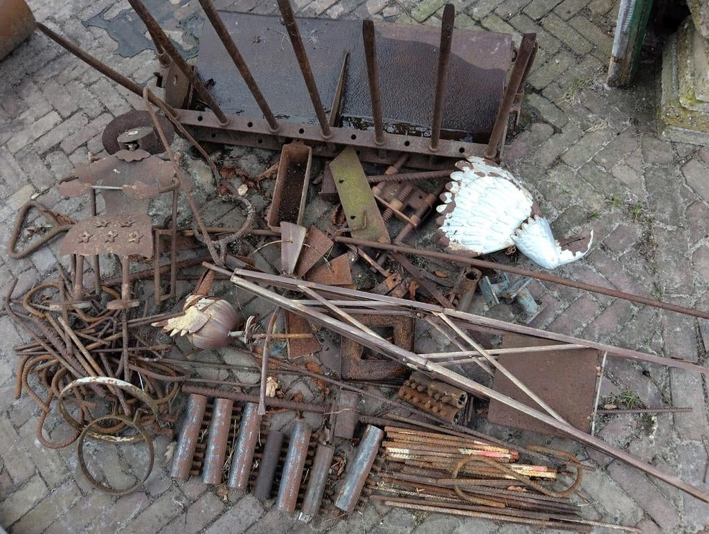 Grote en zware verzameling oud ijzer, Ophalen, Gebruikt