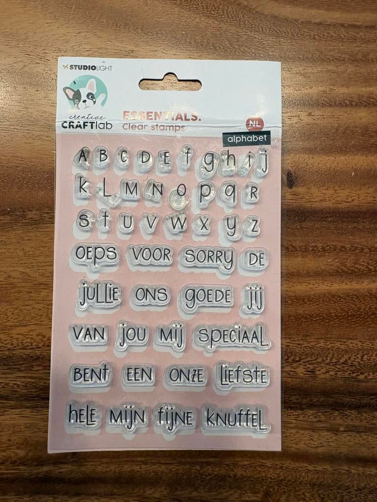 C Craftlab stempel alphabet, Ophalen of Verzenden, Zo goed als nieuw, Houten stempel