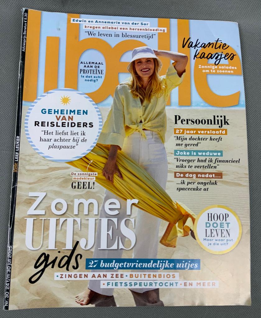 Tijdschrift Libelle, nr 30 juli 2025 - Edwin van der Sar, Ophalen of Verzenden, Zo goed als nieuw, Damesbladen