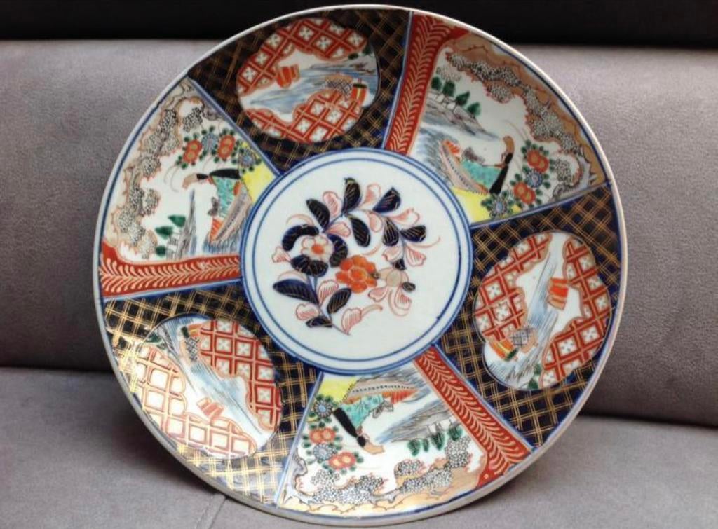 antieke Japanse imari bord, Ophalen of Verzenden