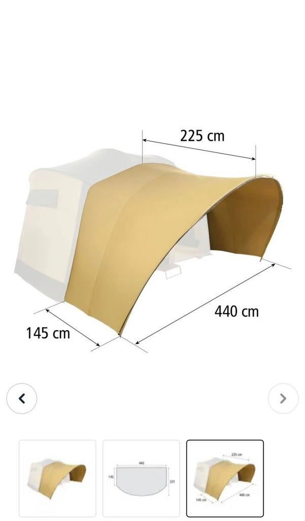 Gezocht: Cabanon Luxe luifel 440 cm YKK rits, Ophalen of Verzenden