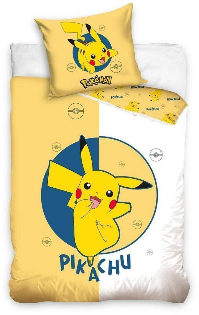 Pokemon Dekbedovertrek 140 X 200 - Pikachu - Katoen, Nieuw, Ophalen of Verzenden, Jongetje, Geel
