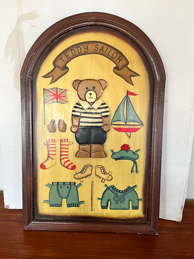Teddy Sailor houten schilderij, Ophalen of Verzenden
