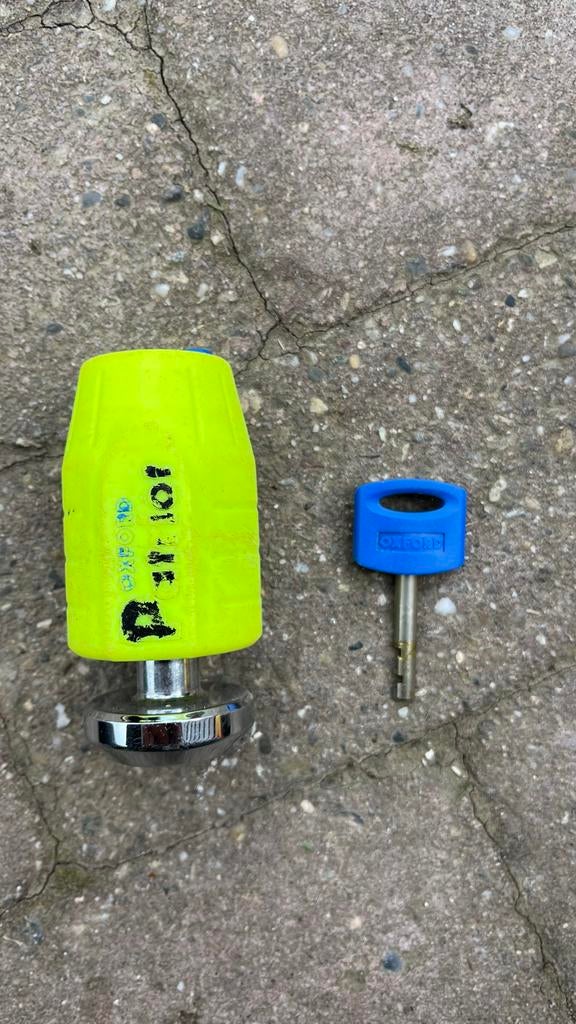 Oxford Patriot Schijfremslot - Fluor geel, Ophalen of Verzenden, Gebruikt