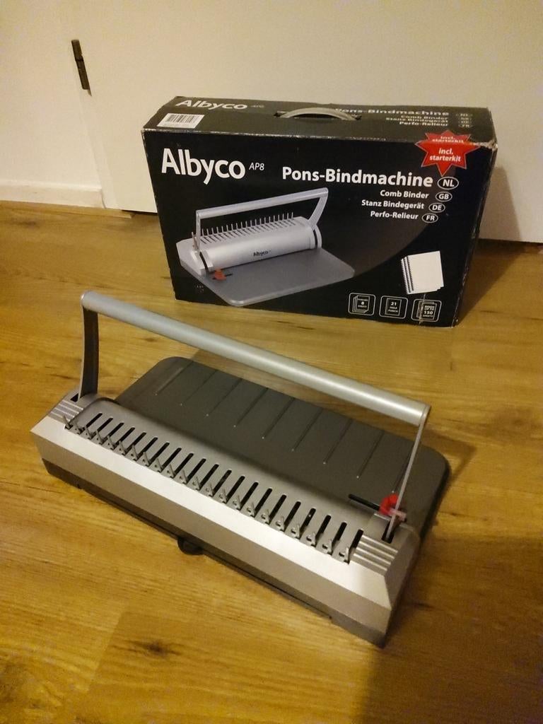Albyco AP8 Pons-Bindmachine - inbindmachine inbinder, Ophalen of Verzenden, Zo goed als nieuw, Gereedschap of Toebehoren